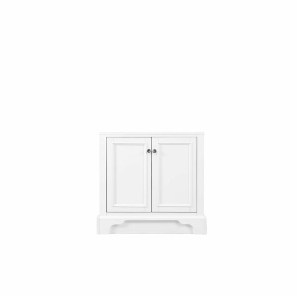 James Martin Vanities De Soto 30in Hutch Base for Double Tower Hutch, Bright White 825-HB30-BW